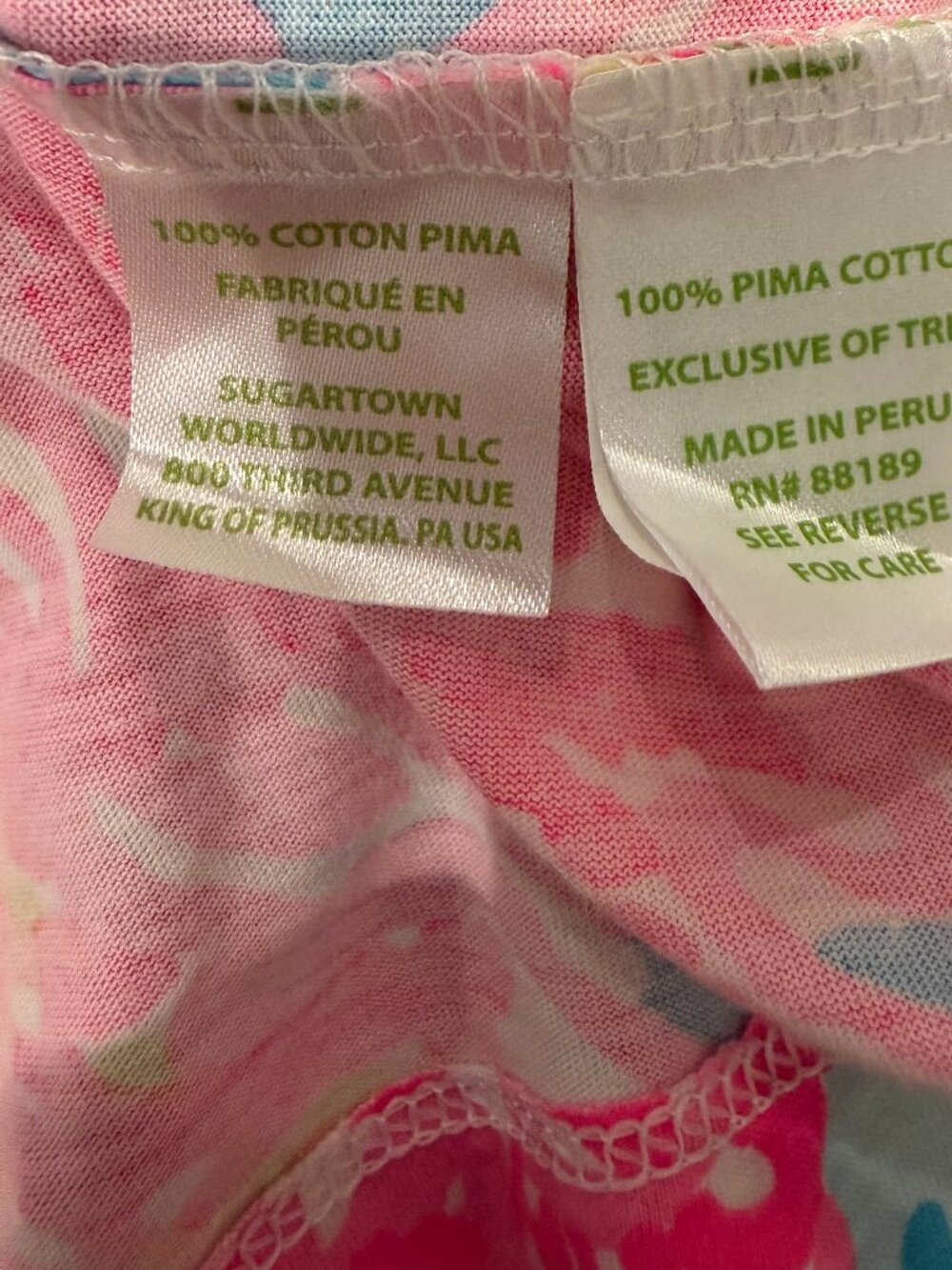 Lilly Pulitzer Brewster Pima Cotton Embroidered TShirt Dress Bright Print XS - Picture 7 of 7